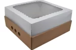 Caja bandeja con Tapa y Visor 25×25 x 12 cm